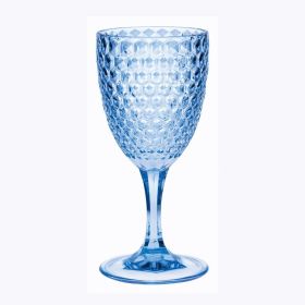 Diamond Cut Plastic Wine Glasses Set of 4 (12oz), BPA Free Acrylic Wine Glass Set, Unbreakable Red Wine Glasses, White Wine Glasses
