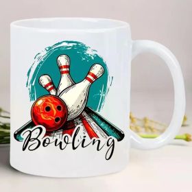 Bowling Ceramic Coffee Mug - Insulated, Reusable, Hand-Wash Only - Perfect Gift for All Ages White